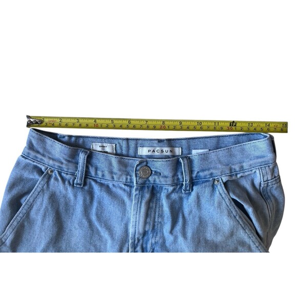 Pacsun 90s Baggy Cargo Jeans Y2K Mid Rise Light Wash 090223 Size 28 x 30 READ - Picture 7 of 9